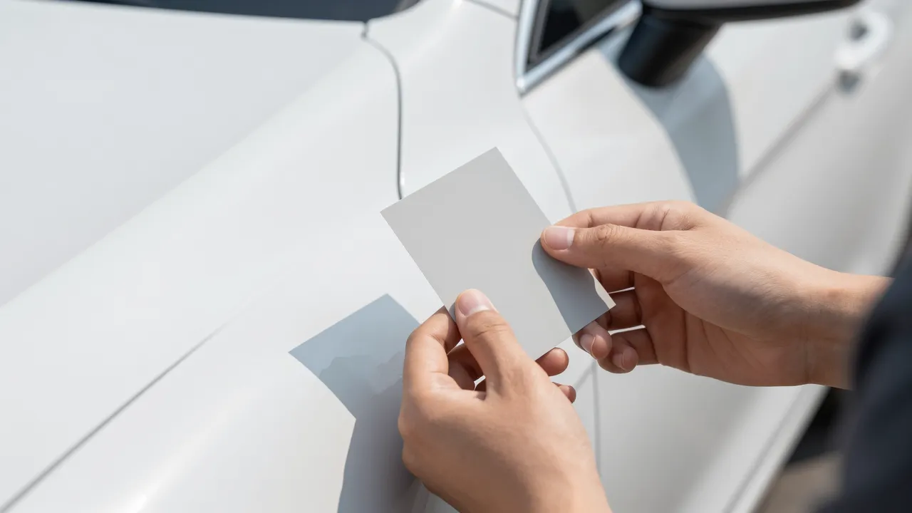 햇빛 아래 차량 색상 확인