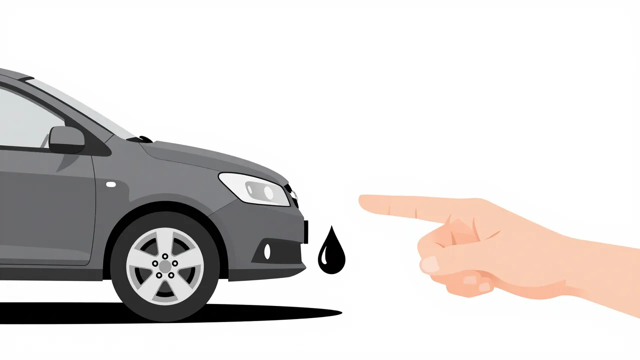 차 하부의 오일 누유 점검