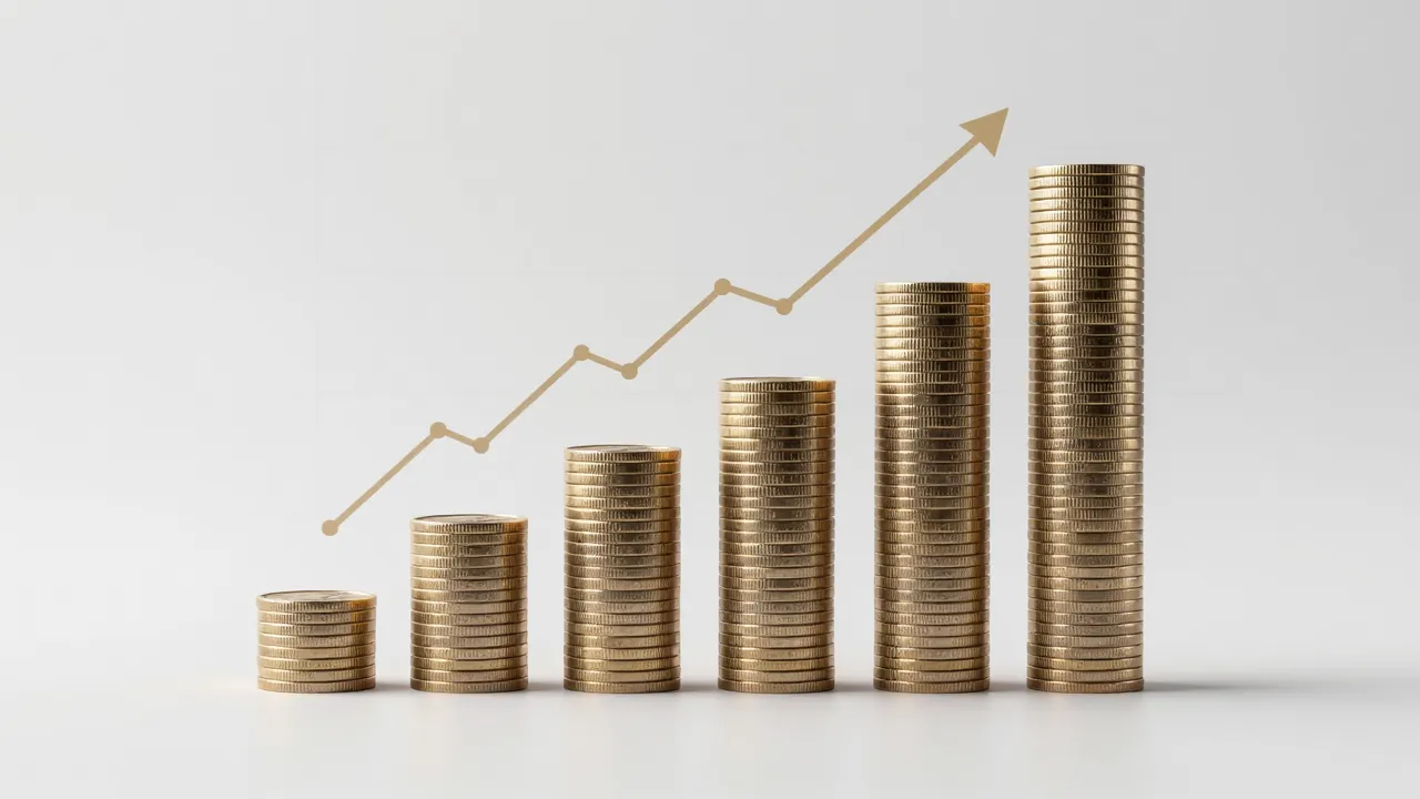 동전 쌓인 막대그래프