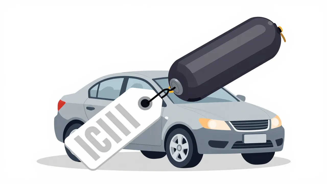 가격표가 달린 차 폭탄