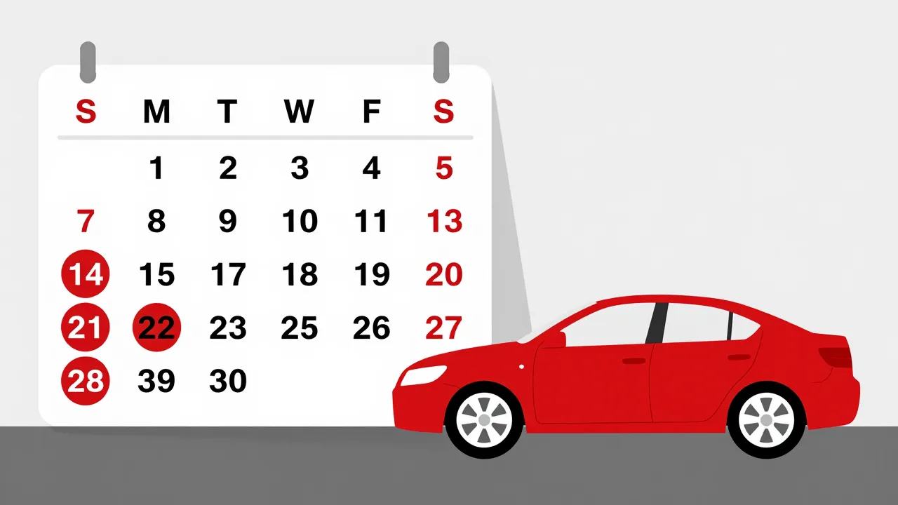 달력과 자동차의 잔존가치