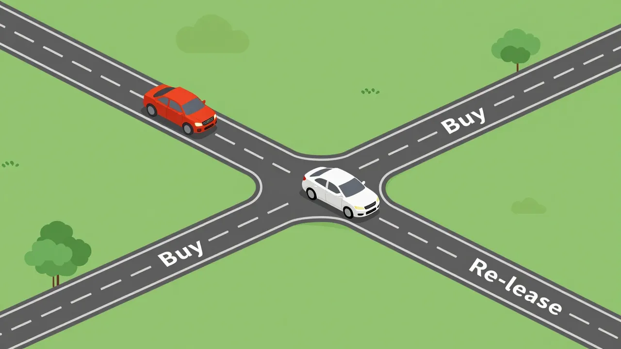 반납, 구매, 재리스 선택