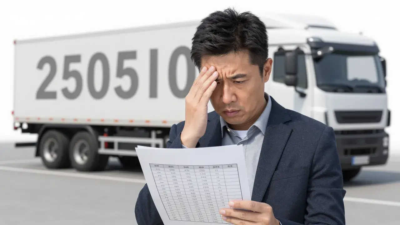화물차 견적에 고민하는 남성