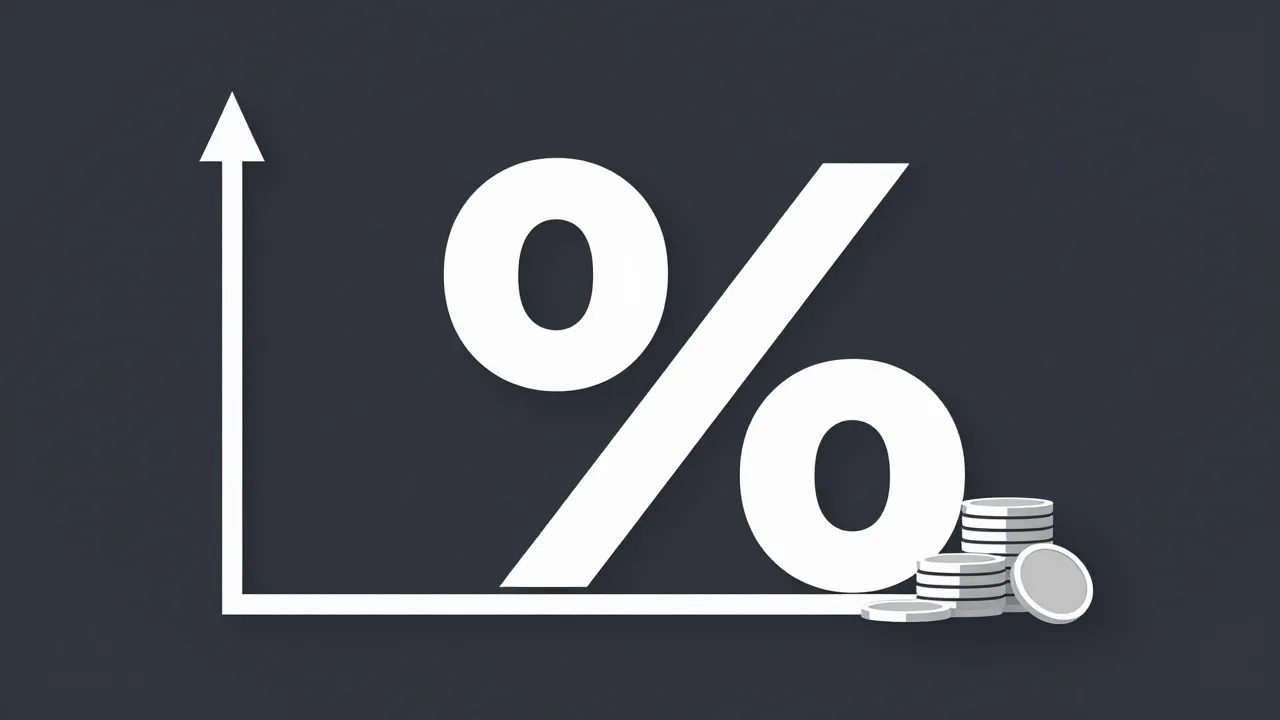 퍼센트 기호와 하락 그래프