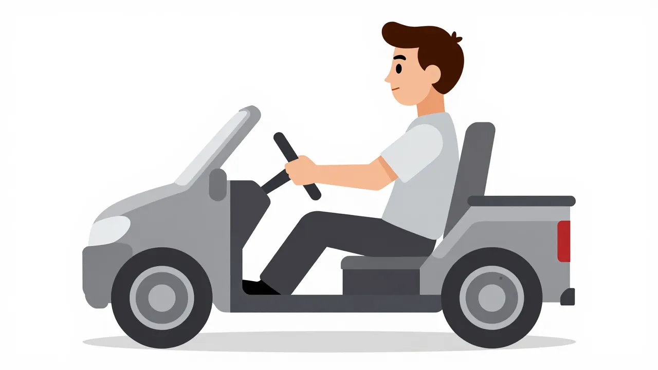 운전석에 자신 있게 앉은 사람